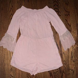 Rose gold  long sleeve romper